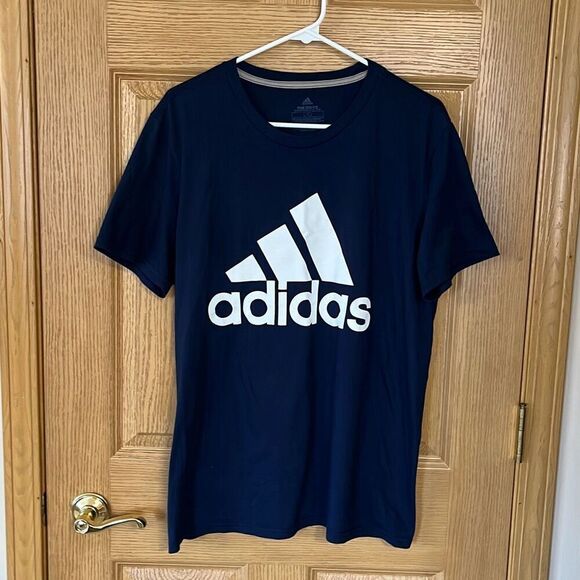 Adidas Navy Blue Climalite The Go To Performance Tee Large - Picture 1 of 4